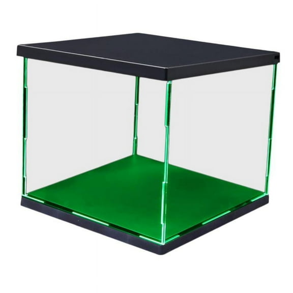 Clear Display Case with LED lights for Figure Model Display Storage, Dustproof