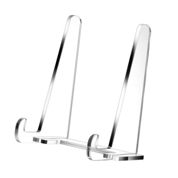 Clear Display Stand 5.9Inch Acrylics Easel Stand Photo Stand for Displaying Plate Picture Frames Book Artwork Poster