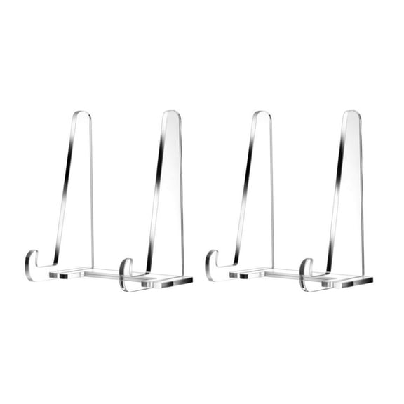 Clear Display Stand 5.9Inch Acrylics Stand Photo Stand for Displaying Plate Picture Frames Book Artwork Poster