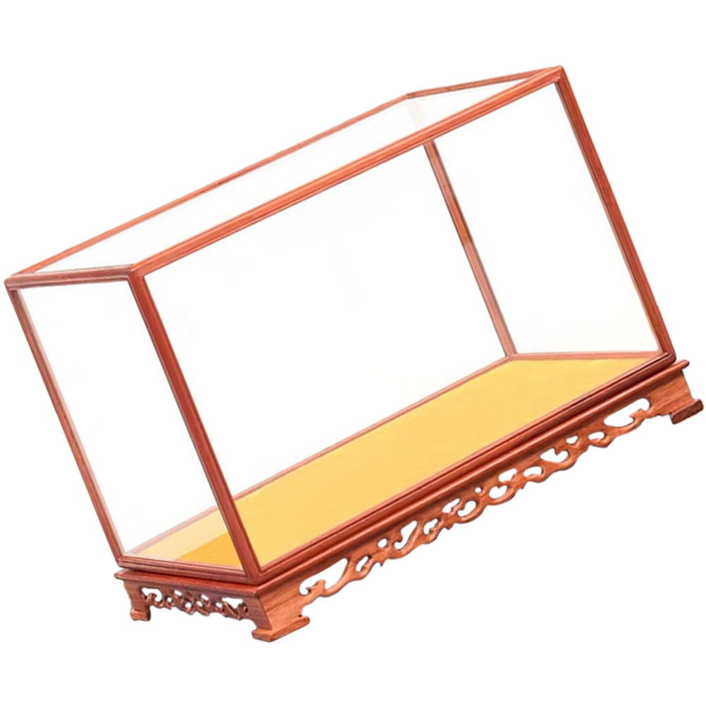 Clear Display Stand Toy Storage Boxes Figurine Risers Shelf Vase Glass