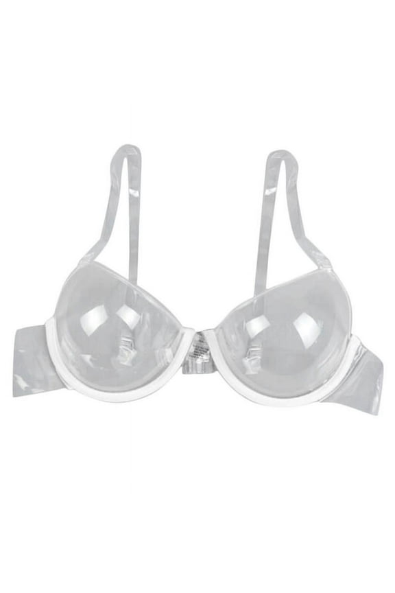 Clear Disposable Underwire Bra Women's Push Up Bras Adjustable - Clear, 32A