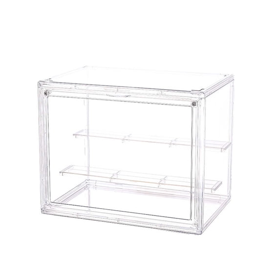 Clear Divided Display Case Acrylic Blind Box Storage Box Clear Multilayer Compartment Organizer Dustproof Show Case for Mini Figures Dolls 10.6 × 7 × 8.7in