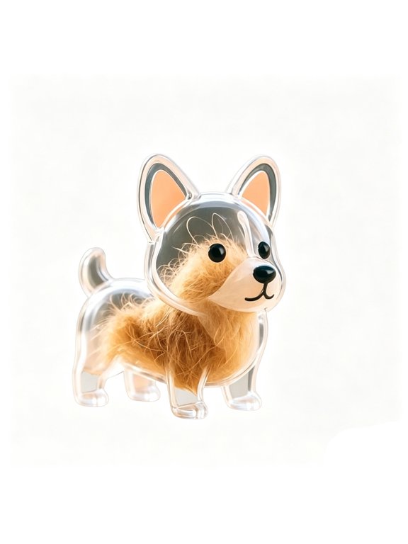 Clear Dog Hair Memorial Keepsake Keychain – Puppy Shaped Pet Fur Storage Capsule Pendant, Portable Fur Collection Bag for Dog Lovers, Sympathy Gift for Loss of Dog Bereavement Birthday