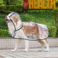 thumbnail image 1 of Clear Dog Raincoat, Transparent PVC Cape Style Pet Rain Jacket with Hidden Leash Hole, Adjustable Double Buckle for Large Dogs(S,Black), 1 of 4