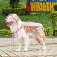 thumbnail image 1 of Clear Dog Raincoat, Transparent PVC Cape Style Pet Rain Jacket with Hidden Leash Hole, Adjustable Double Buckle for Large Dogs(XL,Hot Pink), 1 of 4