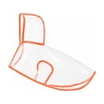 thumbnail image 1 of Clear Dog Raincoat, Transparent PVC Cape Style Pet Rain Jacket with Hidden Leash Hole, Adjustable Double Buckle for Small Dogs (Orange, Small), 1 of 6