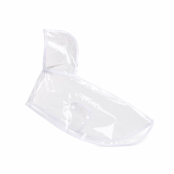 Clear Dog Raincoat, Transparent PVC Cape Style Pet Rain Jacket with Hidden Leash Hole, Adjustable Double Buckle for Small Dogs (White, Medium)