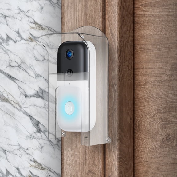 Clear Doorbell Rain Cover PU Transparent Weather Blocking Waterproof Outdoor Video Security Camera (transparent )