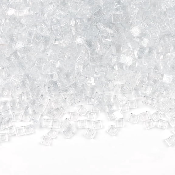 Clear Dots Tile 11 Flat - 1500pcs Transparent Classic Bricks Parts and Pieces, MOC Building Blocks Smooth Plate Pixel Art Mosaic Bulk Lot