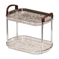 thumbnail image 1 of Clear Double Layer Bathroom & Cosmetic Storage Rack | Desktop Organizer for Vanity, Ornaments, and Daily Necessities, Durable Plastic Design, 1 of 5