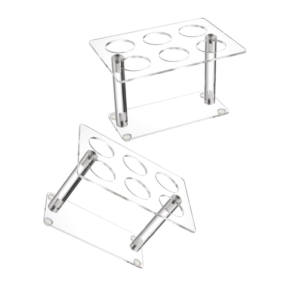 Clear Double Layer Display Organizers for Party Buffets 6 Hole Dessert Stands 2 Pieces Included