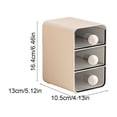 thumbnail image 1 of Clear Drawer Box Compact Clear Drawer Organizer, Small Desktop Storage Box with Pull-Out Drawers, Stackable Organizer for Pens Office Supplies, Desk, Dorm, Vanity - Compact Storage Drawer, 1 of 5