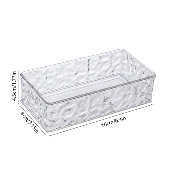 Clear Drawer Divider Organizer, Stackable PET Plastic Storage, Vanity ...
