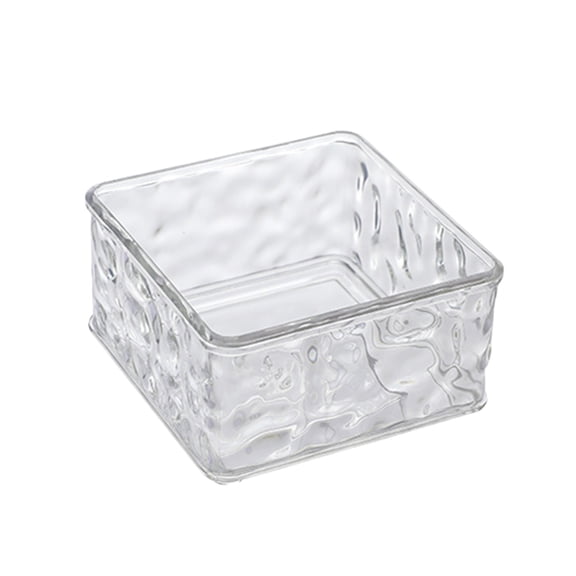 Clear Drawer Organizer Bins, Stackable Storage Boxes, Clear PET Plastic Dividers for Vanity Desk Dresser Bathroom Kitchen, Durable Lightweight Textured Design for Easy Access and Organization