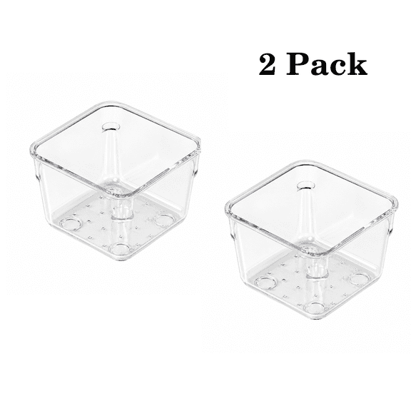 Clear Drawer Organizer Set, Versatile PET Stackable Storage Bins for Makeup, Vanity, Office Desk,Kitchen, Multi-Size Tray Dividers for Jewelry and Electronics