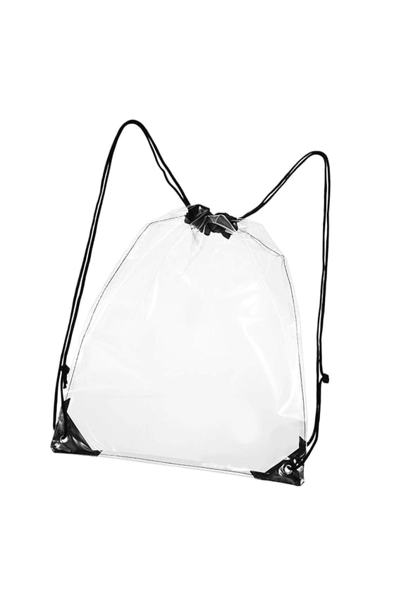 Clear Drawstring Backpack,Plastic Waterproof Transparents Backpack String Cinchs Bag for Gym Travel Work Concert Sports
