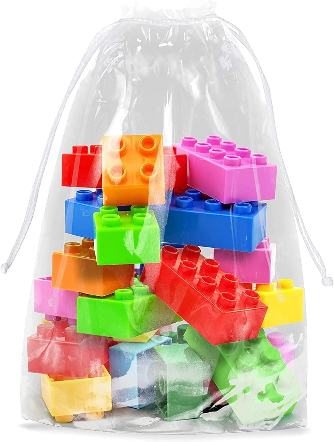 Clear Drawstring Bag, 6 x 10 Inches. Pack of 50 Clear Plastic