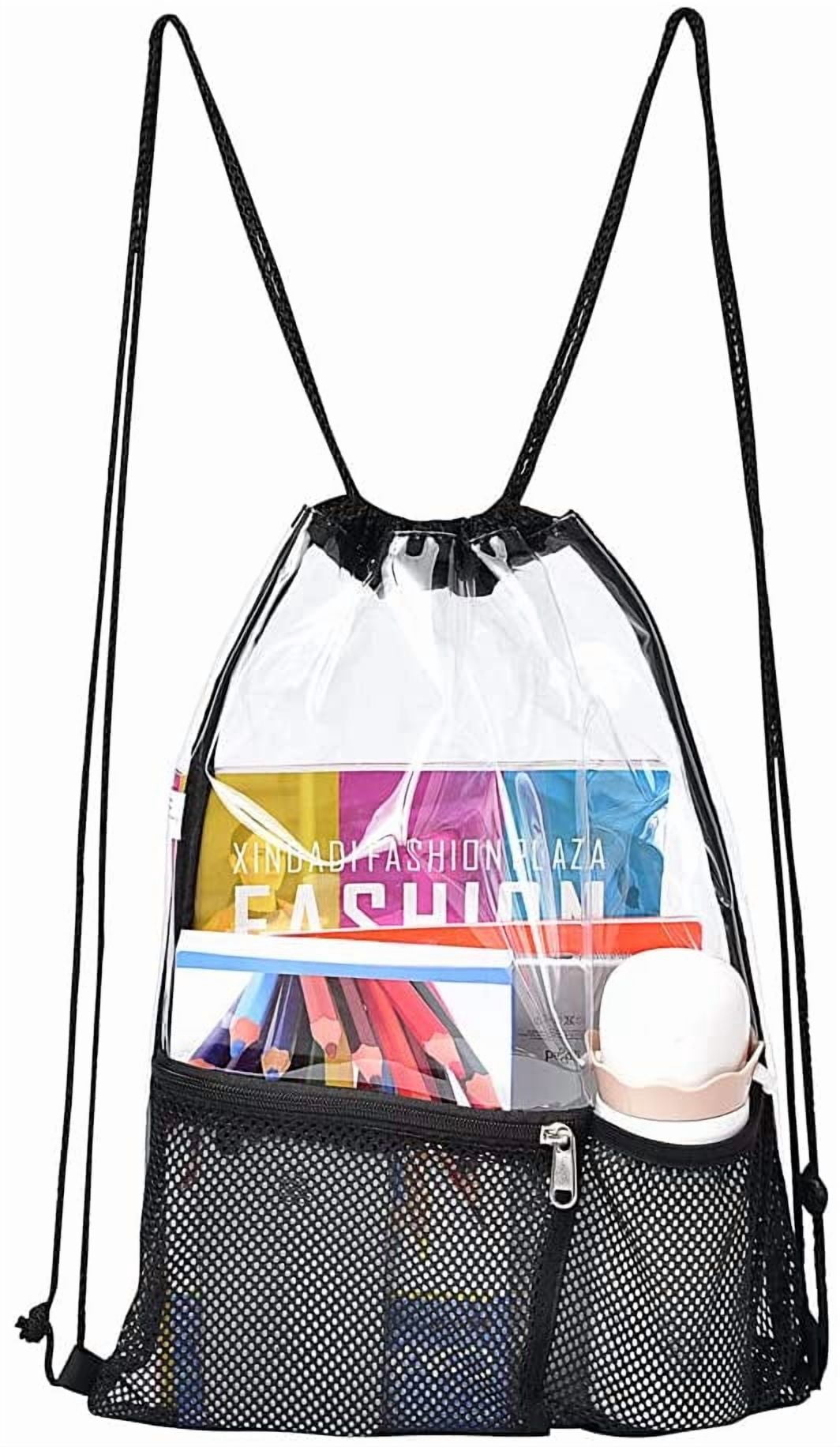 Clear Drawstring Bag for Women and Men, Clear Drawstring Backpack for ...