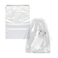 thumbnail image 1 of Clear Plastic Drawstring Bags, 9 x 12 Inches. Pack of 1000 2-Mil Polyethylene Travel Bag for Shoes. Clear Drawstring Bag with Strong Cotton Drawstrings. Waterproof Dust Bags for Shoes, 1 of 6