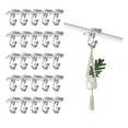thumbnail image 1 of Clear Drop Ceiling Hooks 25 Pcs - Polycarbonate Ceiling Hanger Hooks for Hanging T-bar Track Clip on Suspended Ceiling Tile Grid, 1 of 6
