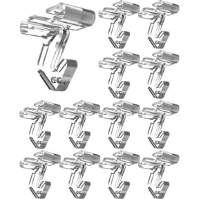Clear Drop Ceiling Hooks Classroom Decorations - 50 Pack Polycarbonate Ceiling Hanger Hooks for Hanging T-bar Track Clip on Suspended Ceiling Tile Grid for Office Home Stores and Wedding Dec