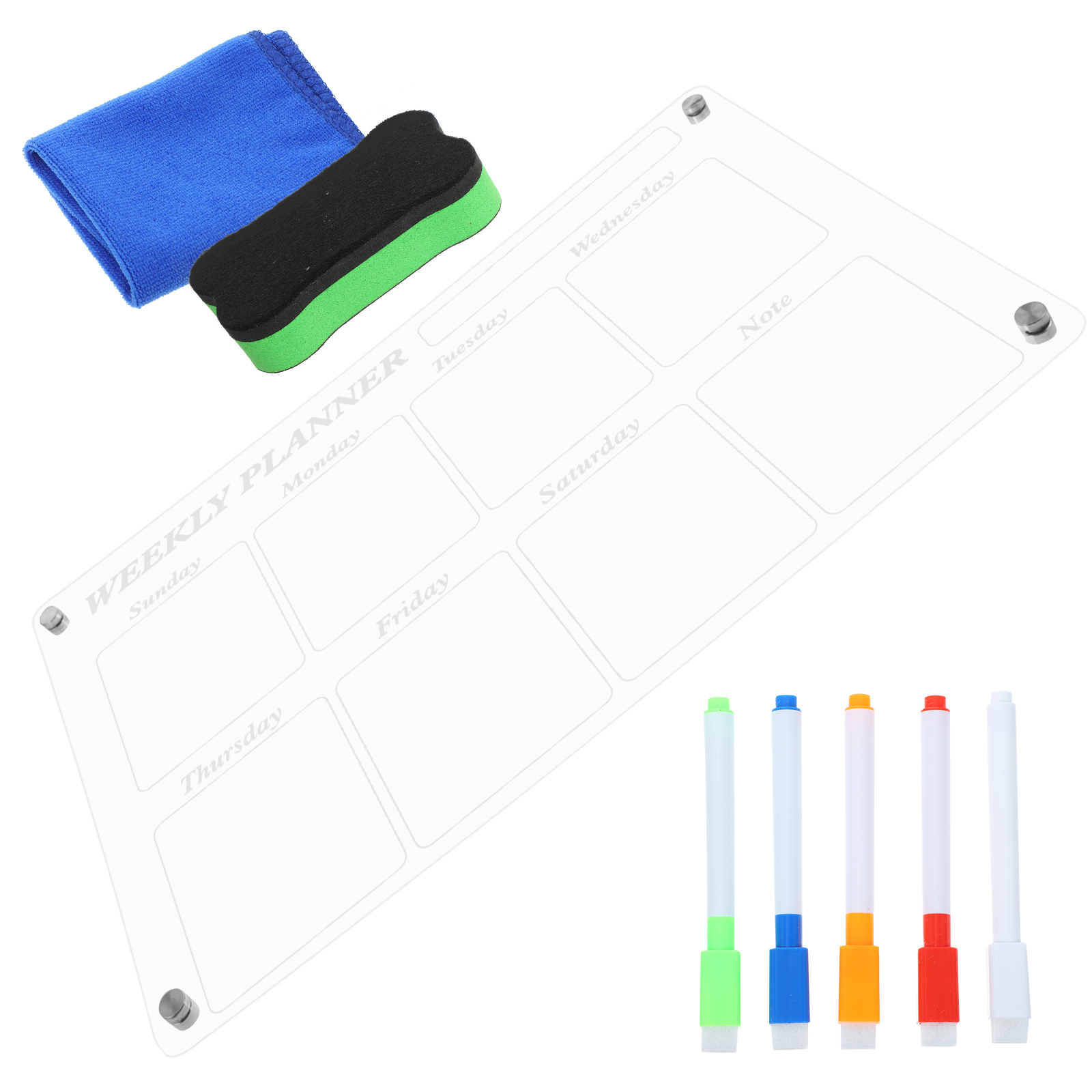 Koolleo 1 Set Dry Erase Board Fridge Board Reusable Dry Erase