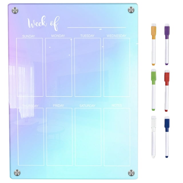 Clear Dry Erase Calendar Office Colorful Cant See Thing Acrylic