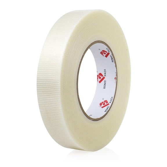 Clear Duct Tape 1 Inch,Heavy Duty Transparent Duct Tape,1 Inch x 60 Yards,Clear Strapping Tape,Reinforce Fiber Tape,Waterproof,Flexible and Tear by Hand for Home & Improvement