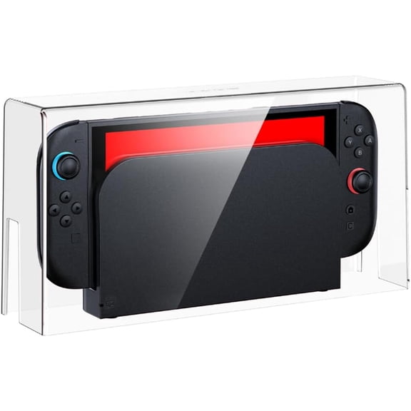 Clear Dust Display Box Cover for Switch 2/Switch/OLED Dock, Waterproof and dustproof Clear Protective Case,Anti-Scratch Waterproof Accessorie(only Cover)