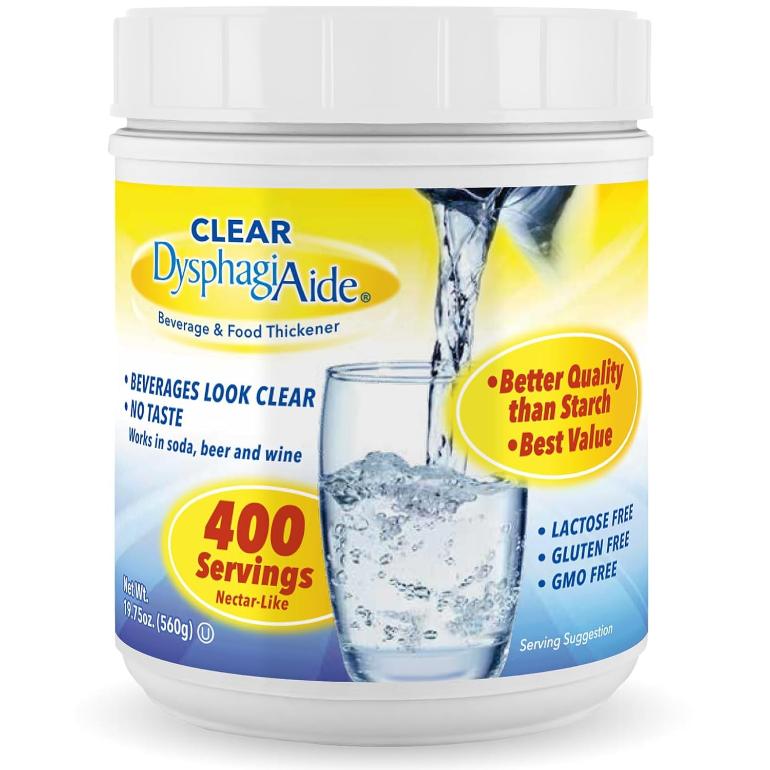 Clear DysphagiAide Thickener Powder 400 Servings Instant Thickener