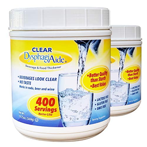 Clear DysphagiAide Thickener Powder 400 Servings/jar (Pack of 2