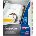 thumbnail image 1 of Clear Easy View Plastic Dividers With Multicolored Tabs And Sheet Protector, 8-Tab, 11 X 8.5, Clear, 1 Set | Bundle of 5, 1 of 7