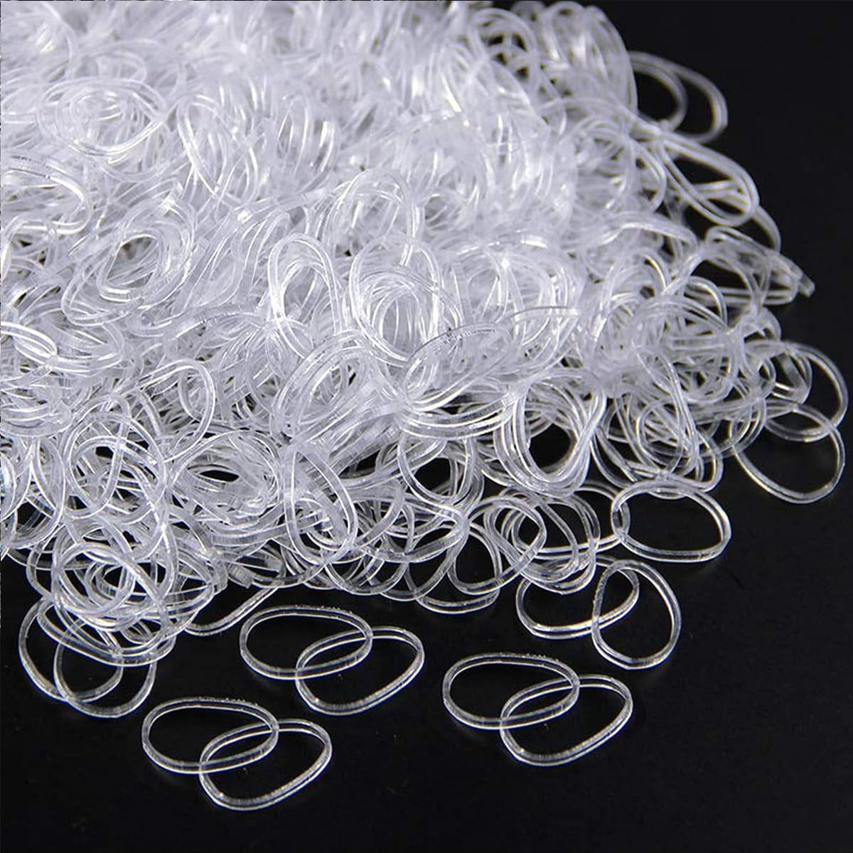 Clear Elastic Hair Rubber Bands 2000pcs Mini Small Clear Ponytail