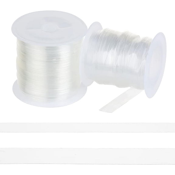 Clear Elastic Strap 6mm/10mm Width 2 Styles 30m Total Transparent Elastic Band High Flexibility Clear Elastic DIY