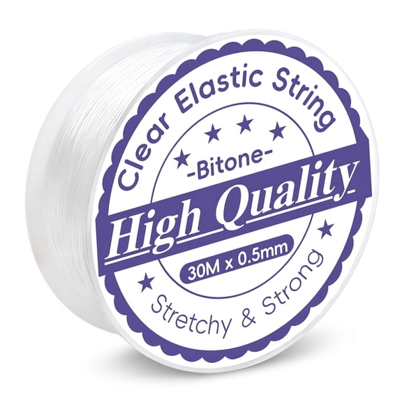 Clear Elastic String 30mx0.5mm Stretchy for Bracelet Jewellery Beading DIY