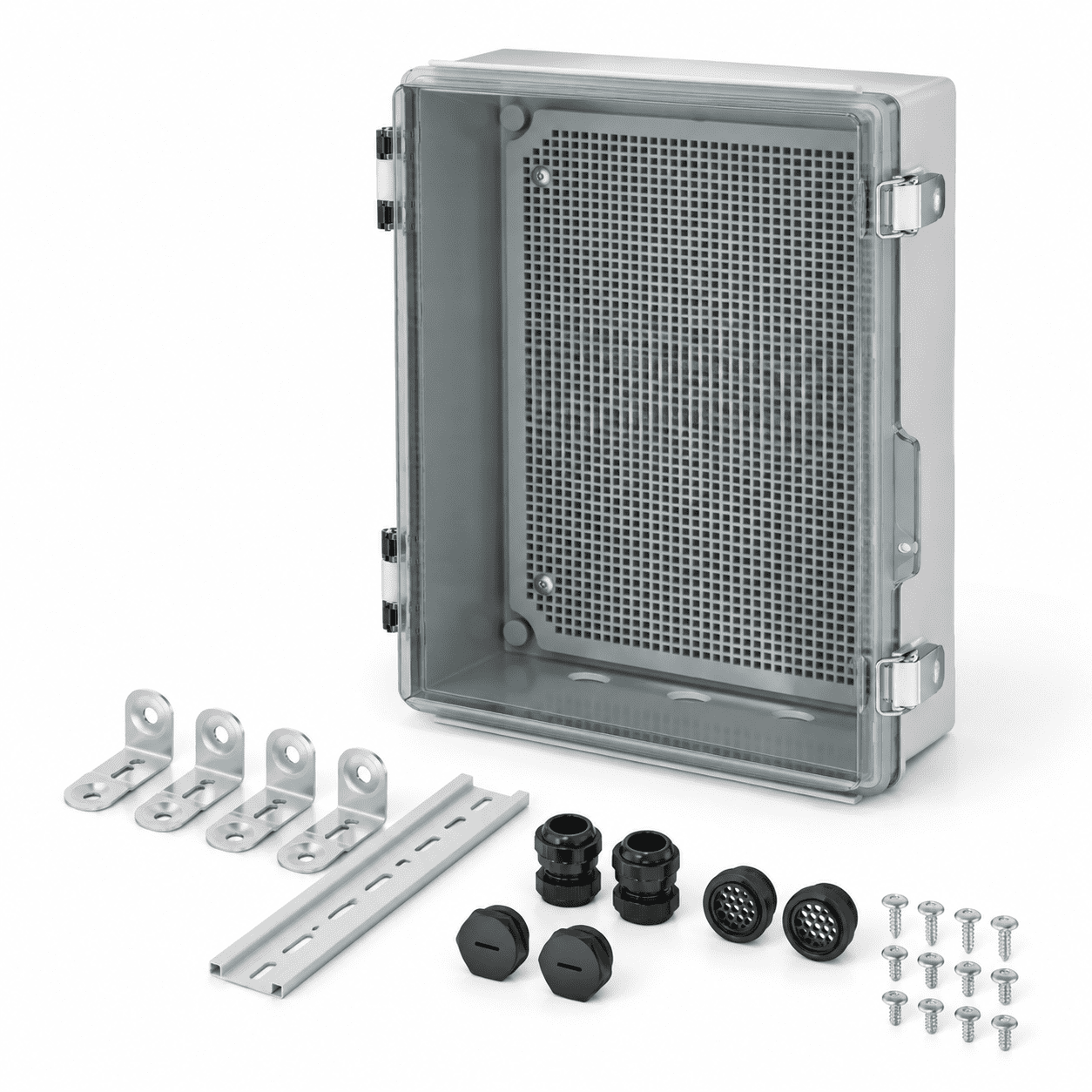 Clear Electrical Enclosure Box 12.8 x 8.8 x 4.2 Inches for Wifi Router ...