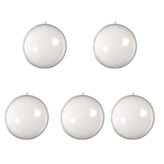 Clear Empty Ball Ornaments Sets of 5 Christmas Decorations Hanging Balls Ornaments for Christmas Tree