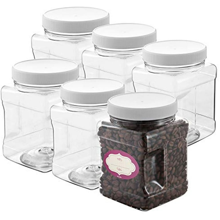 https://i5.walmartimages.com/seo/Clear-Empty-Plastic-Storage-containers-Lids-Square-Containers-Jars-BPA-Free-Jar-Food-Grade-Air-Tight-Easy-Grip-Handles-6-Pack-32-Oz_975595f3-71cf-43e2-a5b9-77c118ede431.f0a49db3e90bc97ed7ca8efa5eae1cb7.jpeg?odnHeight=768&odnWidth=768&odnBg=FFFFFF