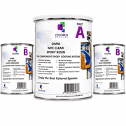 Colored Epoxies Clear Epoxy Resin and Hardener Kit, 21 Mix Ratio, Garage Coatings, Flake Floors, Metallic Epoxy Flooring, Clear, 1.5 Gallon Kit