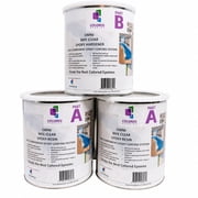 Colored Epoxies Clear Epoxy Resin and Hardener Kit, 21 Mix Ratio, Garage Coatings, Flake Floors, Metallic Epoxy Flooring, Clear, 3 Gallon Kit