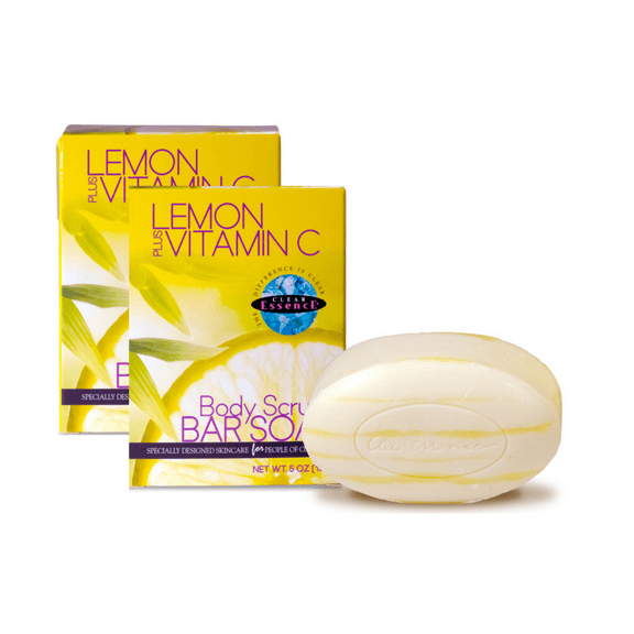 Clear Essence Lemon Plus Vitamin C Body Soap Scrub 5oz, 2Pack