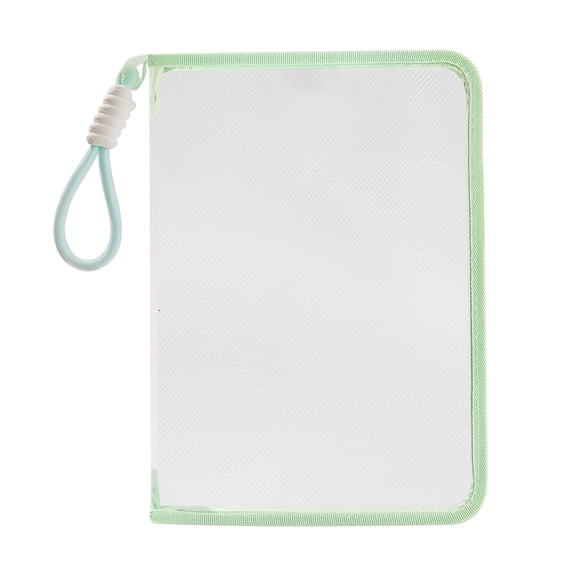 Clear Exam Pencil Pouch,Pencil Pouches Case,Mesh Zipper Pen Pouch,Pencil Storage Pouch,Mesh Pencil Case with Handle,Large Capacity Rectangular Pen Pouch,Lightweight Nylon Stationery Storage Bag,Blue