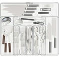 thumbnail image 1 of Clear Expandable Silverware Organizers for Kitchen Drawers,Large BPA Free Cutlery Organizer in Drawer,Plastic Utensil Drawer Organizer Suitable as Flatware,Knife,Fork,Spoon,Silverware Holder and Tray, 1 of 9