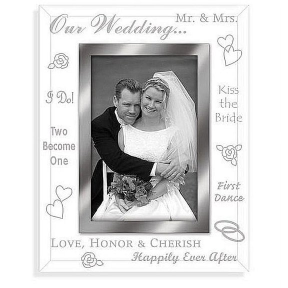 Clear Expressions WEDDING DAY personalized glass keepsake - 4x6