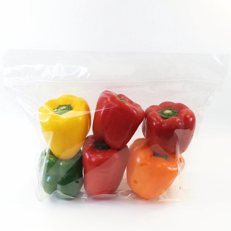 Harris Seeds Clear Extra Large Grab ‘n Go Produce Bags with Handles and Zipper, 14.4 x 11 in, 500 Count