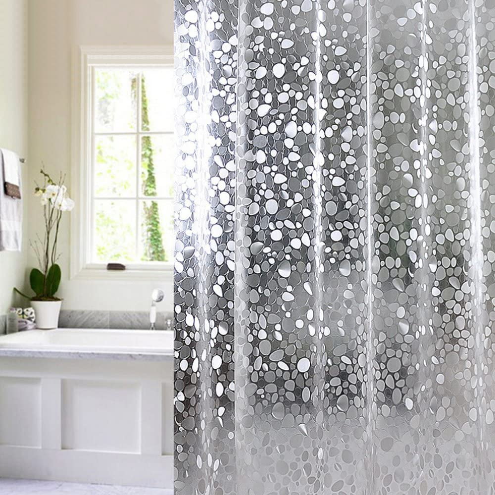 Clear Extra Long Waterproof Frosted Shower Curtain Liner Heavy Duty