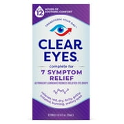 Clear Eyes 7 Symptom Relief Lubricant Eye Drops, 0.5 fl oz