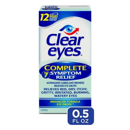 Clear Eyes 7 Symptom Relief Lubricant Eye Drops, 0.5 fl oz