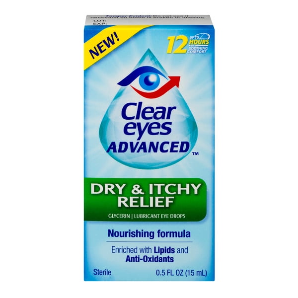 Clear Eyes Dry & Itchy Eye Relief Eye Drops, 0.5 fl oz