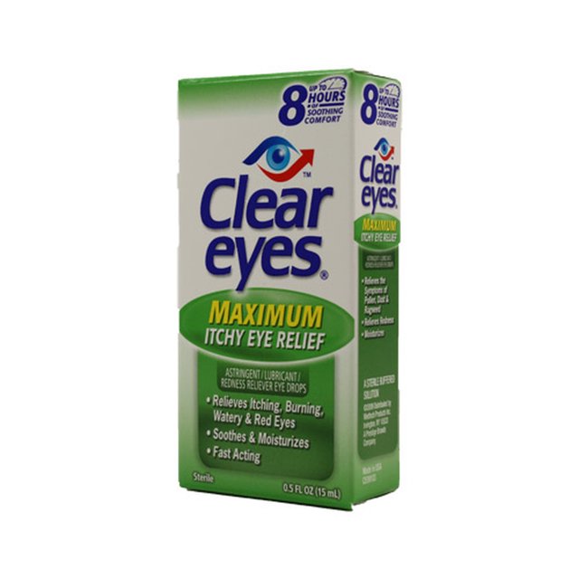 Clear Eyes Itchy Eye Relief Eye Drops0.5 oz (Pack of 24)